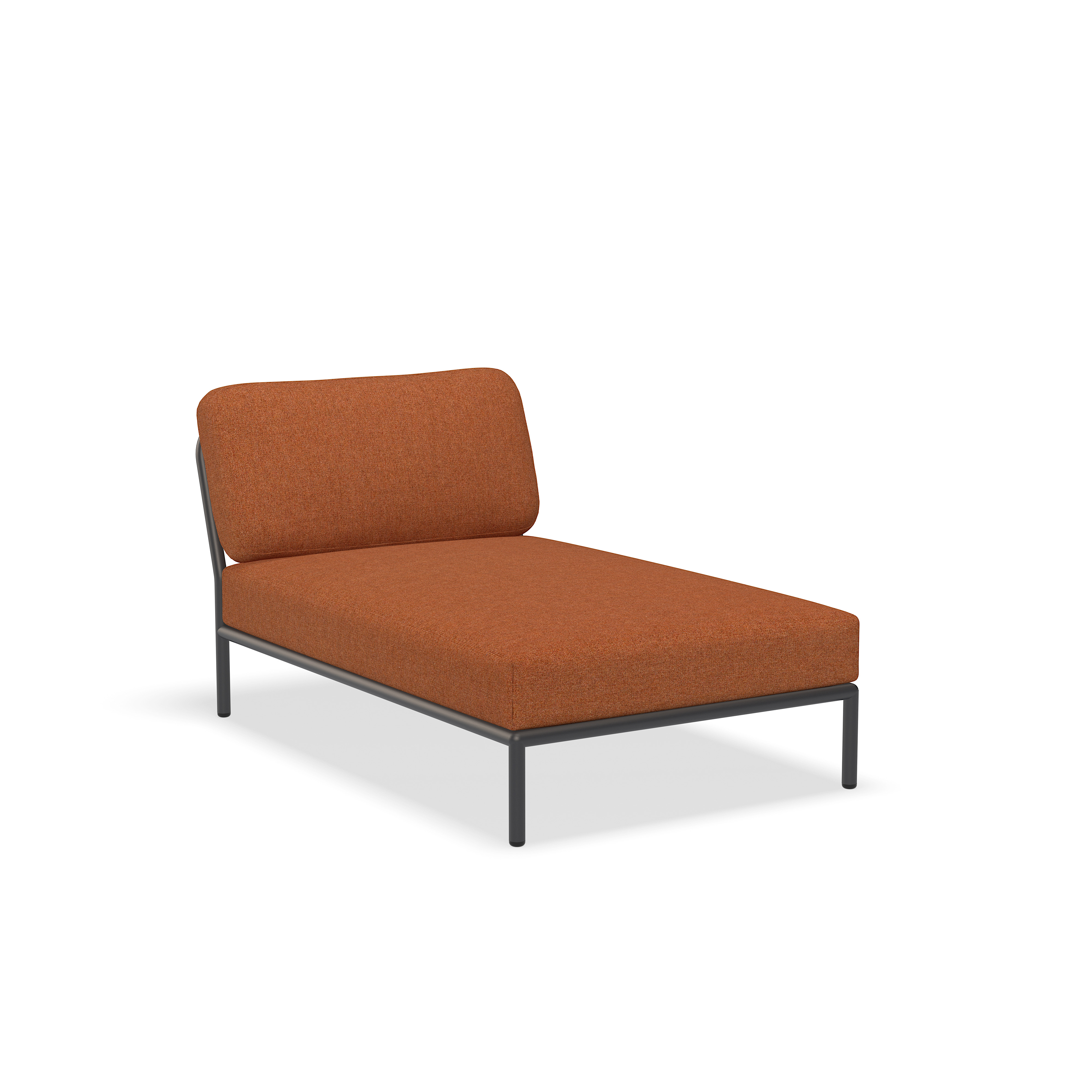 Chaise lounge  - 12209-1751 - Chaise longue, Rouille (HERITAGE), structure...