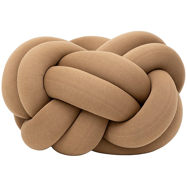 KNOT Cushion - 70 x 70 x 50 cm - 27.56″ x 27.56″ x 19.69″ - Camel