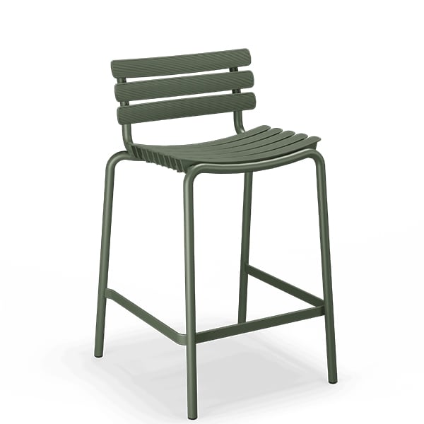 Bar stool, bar chair - Bar chair - REF 22309-2727 - Olive green, recycled...