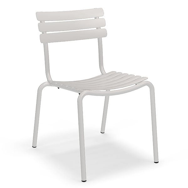 ALUA, a stackable versatile aluminum dining chair, with or without armrests -...