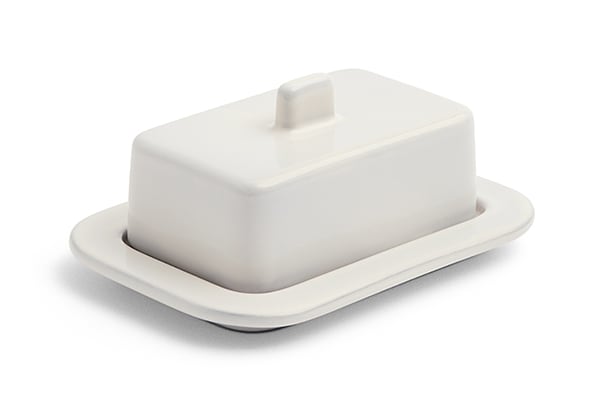 BARRO collection - BARRO Butter Dish, white - 12,3 x 17,5 x 7,5 cm (W x L x...