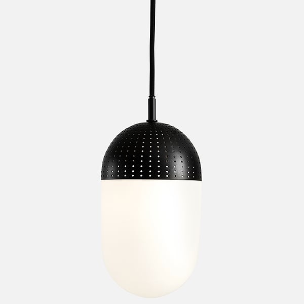 DOT lámpara de techo - H 210 mm, Ø 120 mm, metal satinado,...