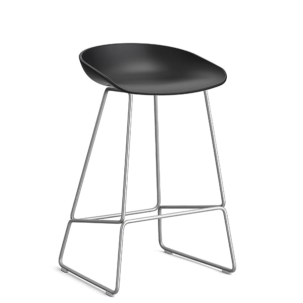 65 cm - 25.59″, stainless steel - Black