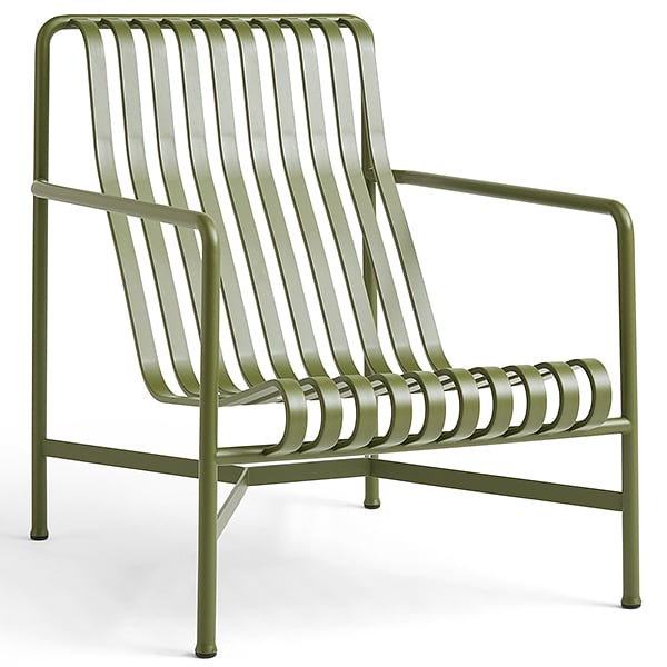 Lounge Chair Hoch - Olive