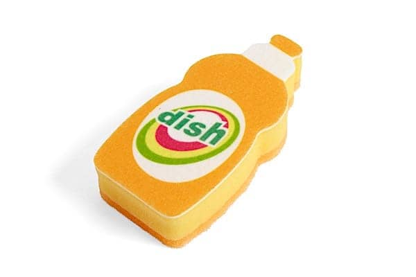 Escova e esponja - 13 x 6,5 x 3 cm - Lavar louça, esponja, laranja,...