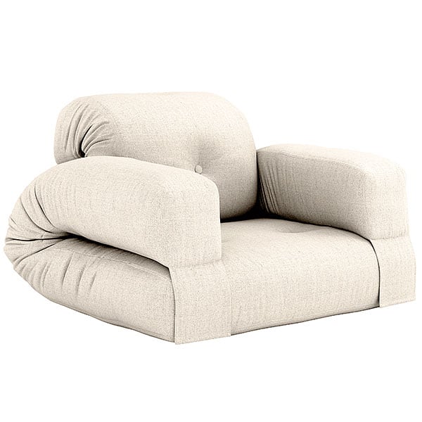HIPPO扶手椅（成人的大小）：尺寸90 X 95公分（如扶手椅）和90×200厘米（如床） - 亚麻（914）-50％棉，50％亚麻