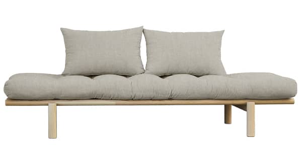 Sofá cama, madera natural  - 914 - Ropa de cama (futón y 2 cojines)
