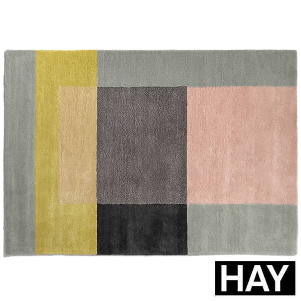 COLOUR CARPET - Grey, pink, yellow (REF 05) - SE - 170 x 240 cm -...