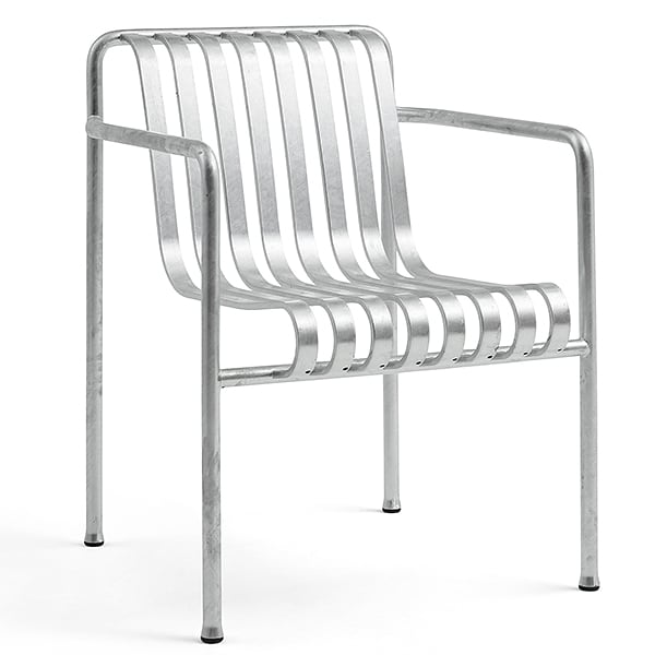 餐椅扶手椅：63 x 66 x 45/80厘米（宽x高x高） - 热镀锌