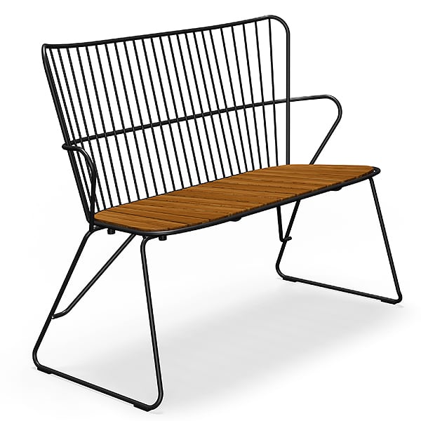 Bench, two seats - Black