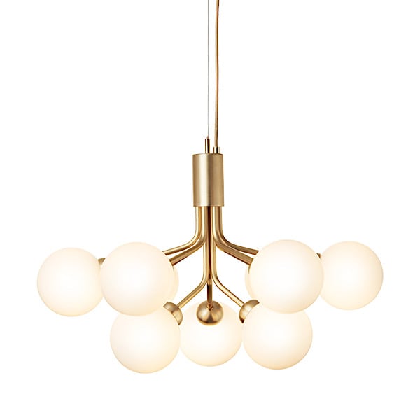 APIALES - APIALES 9 - brushed brass, opal - Cable length: 400 cm - 157.48″