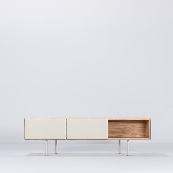 FINA credenza bassa 160 cm e 200 cm - 160 x 45 x 48 cm - Due cassetti (push...