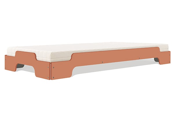80 x 190 cm - 31.5′′ x 74.8′′ - Comfort height 27.5 cm - 10.83′′: 1 structure - for 2 beds, you will have to order 2 structures - optional bedsteads, 