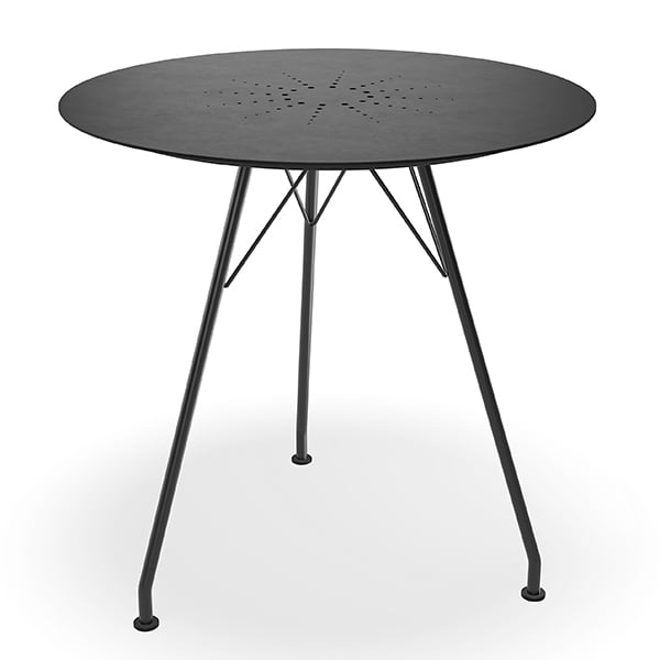 CIRCUM cafe table, in bamboo and powder coated steel. HOUE