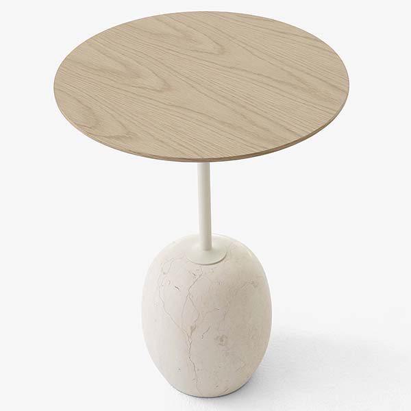 LATO LN8-LN9, table d'appoint en marbre, design et élégante, par &TRADITION