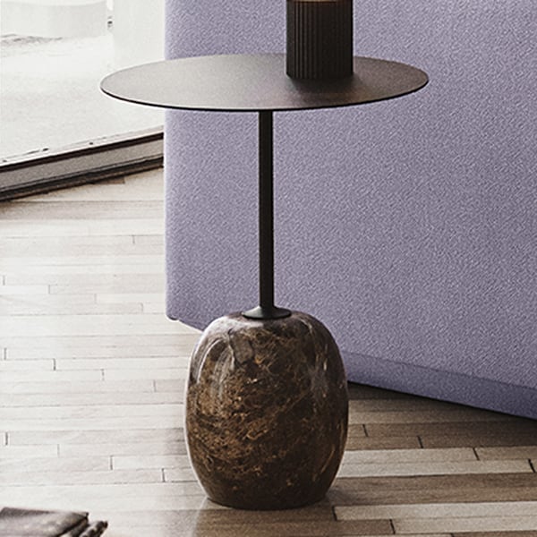 LATO LN8-LN9, tavolino in marmo, design ed elegante, di &TRADITION