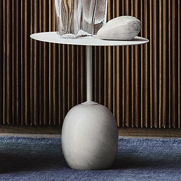 LATO LN8-LN9, mesa lateral de mármore, design e elegante, por &TRADITION