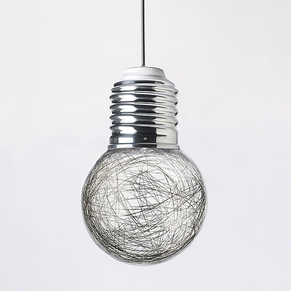 NEPTUNE, a beautiful suspension made of polished aluminum and blown glass or PMMA - deco and design