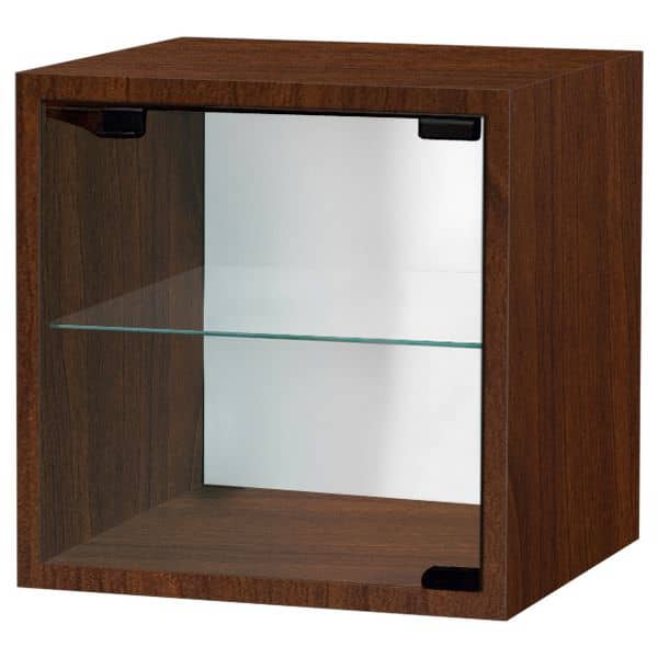 QUATTRO CUBE棚、漆塗りのMDFや木材-またはドアなしで、含まれる安全ガラス棚を通じて-デコとデザイン