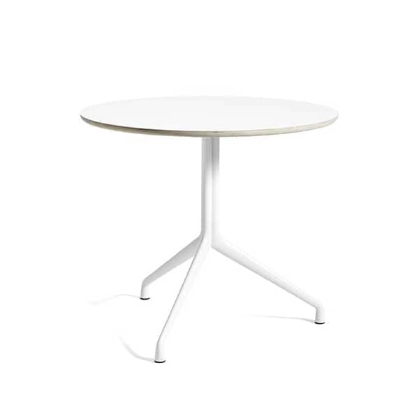 AAT20圆形餐桌，胶合板，铝腿， HAY 。