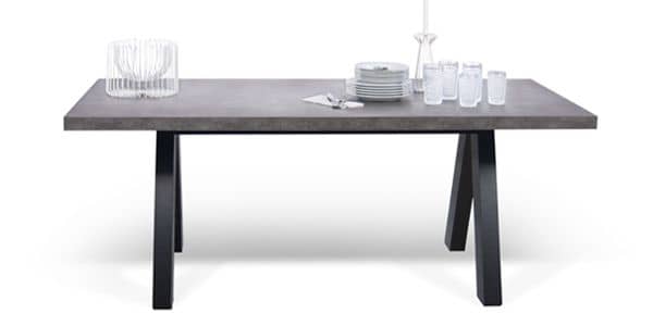 APEXダイニングテーブル、コンパクトまたは伸縮式200/250 cm x 100 cm：コンクリート製