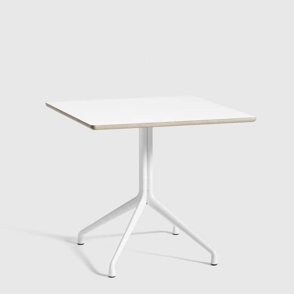 AAT15 squared dining table, plywood, aluminum legs