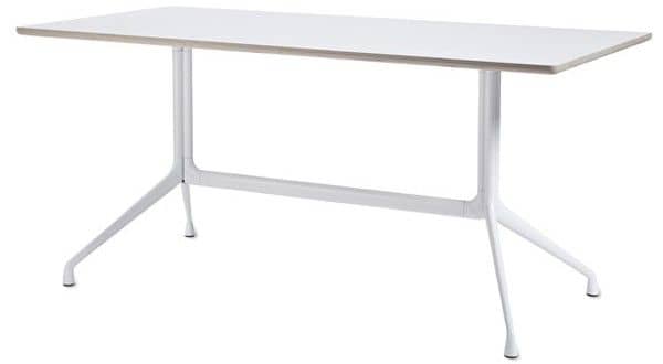 AAT10 rectangular mesa de jantar, madeira compensada, pernas de alumínio, HAY.