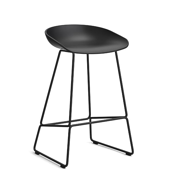 ABOUT A STOOL, bar stool by HAY - ref. AAS38 and AAS38 DUO - Steel base, polypropylene shell