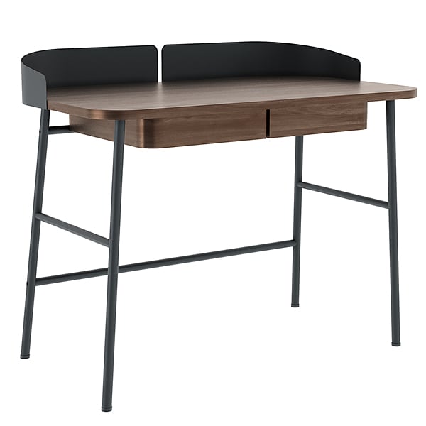 维克多桌由哈特，橡木板和金属脚