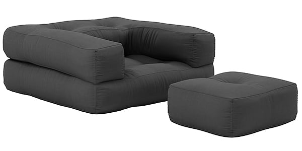 Little CUBIC, un fauteuil futon convertible : en pouf ou en lit confortable et douillet, version enfant