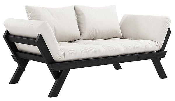 ALULA, a comfortable sofa, chaise longue, convertible in extra bed - including futon and 2 cushions