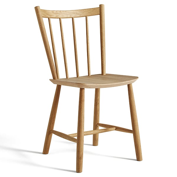 Μινιμαλιστική και διαχρονική ξύλινη καρέκλα J41 χωρίς μπράτσα, από την HAY