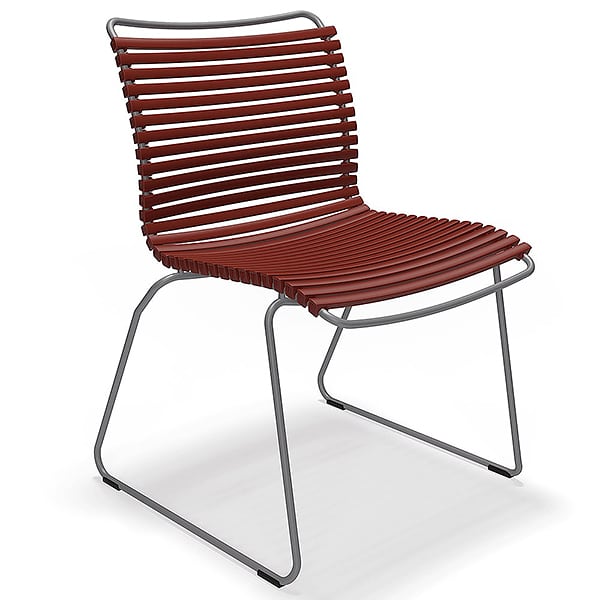 Jantar cadeira, CLICK SYSTEM, sem braços, resina e aço, ao ar livre, por HOUE