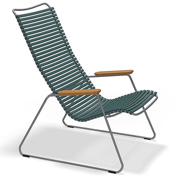 Lounge stol, CLICK SYSTEM, harpiks og stål, udendørs, ved HOUE