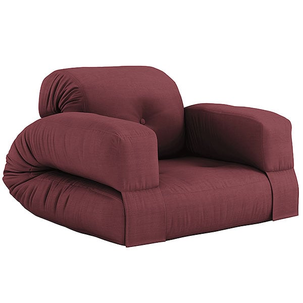 HIPPO, an armchair or a sofa, that turns into a comfortable extra futon bed in seconds