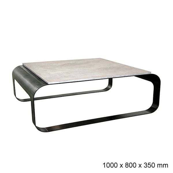 La STAR TREK mesa de café de acero / concreto o de acero / Corian ® - deco y design, CAMELEON DESIGN EDITION