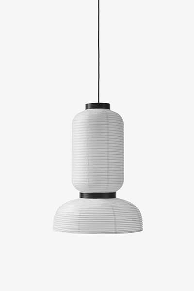 FORMAKAMI handmade lamps collection, ivory white paper, black stained oak - AndTradition