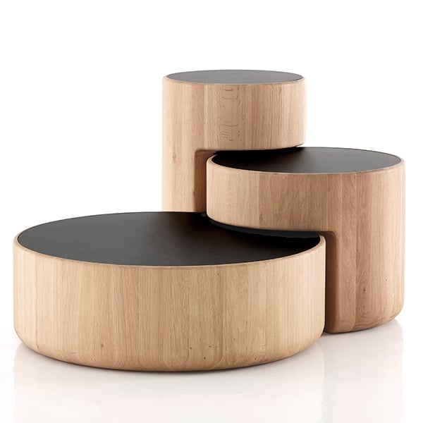 LEVELS, juego de mesa de centro modular de madera maciza, PER / USE