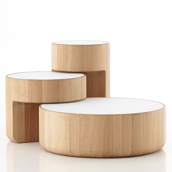 LEVELS, conjunto modular de mesa de centro de madeira maciça, PER / USE